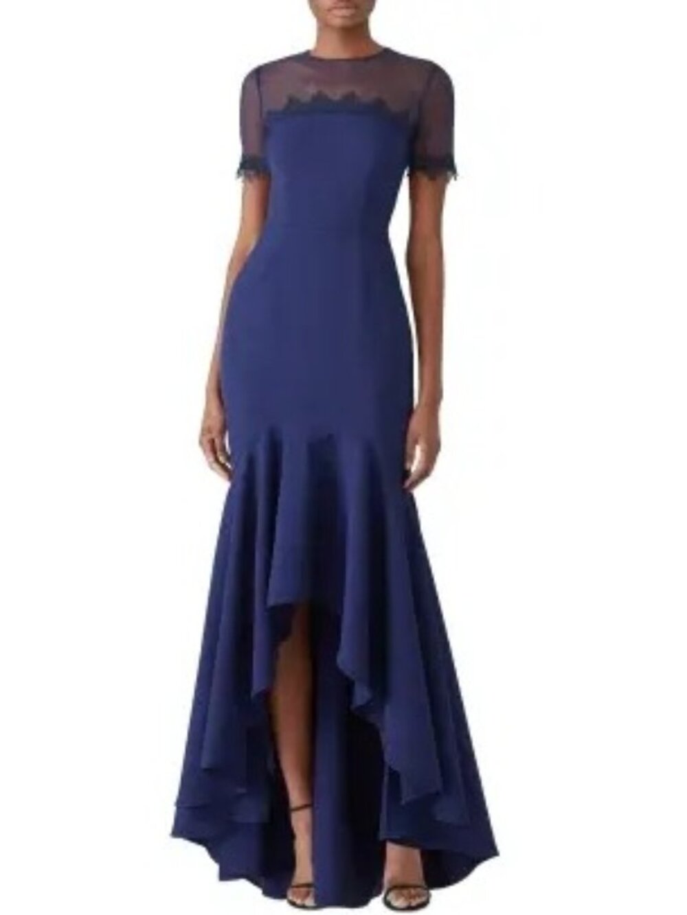R-109. JS Collection High Low Illusion Gown